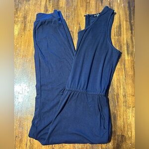 Navy Blue Sleeveless Jumpsuit
